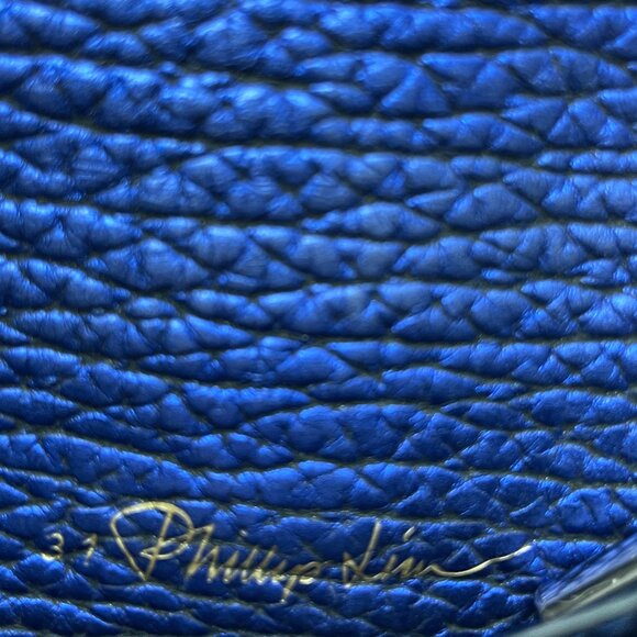 3.1 Phillip Lim Metallic Blue Leather Wallet (Hard-to-Find Color) - Picture 3 of 15